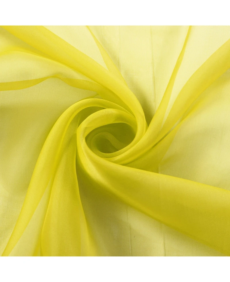 GoodGram Ultra Luxurious Elegant Sheer Grommet Single Curtain Panel - 54 in. W x 84 L, White