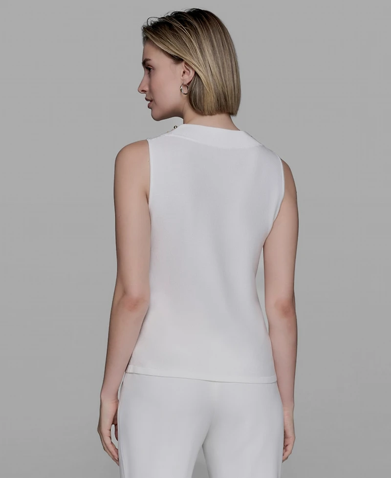 Karl Lagerfeld Paris Women's Embellished Sleeveless Top