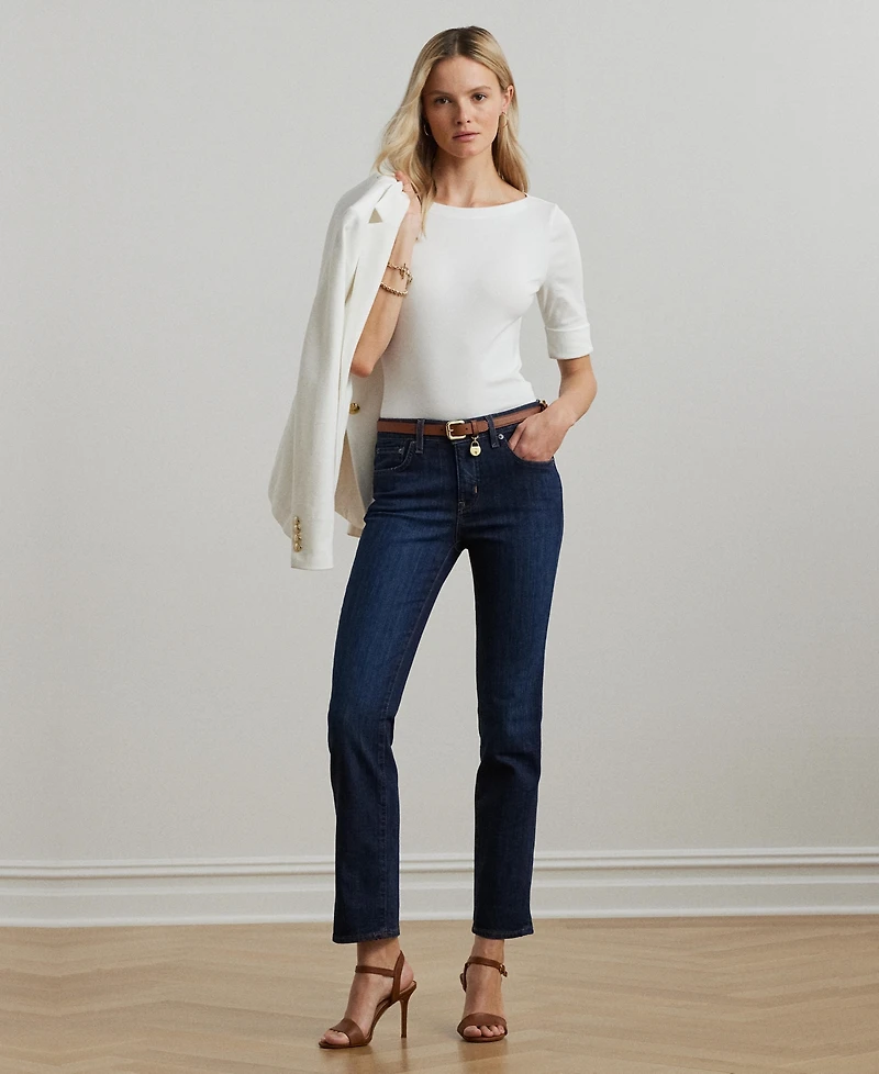 Lauren Ralph Mid-Rise Straight Jean, Regular and Short Lengths