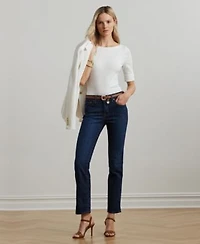 Lauren Ralph Lauren Mid Rise Straight Jean Regular Short Lengths 0p 22wl