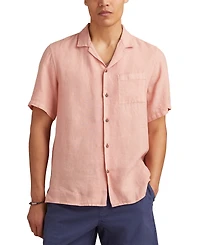 Lucky Brand Men's Linen Short Sleeve Camp Collar Shirt
