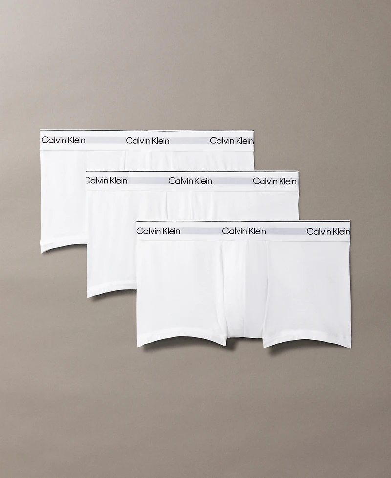 Calvin Klein Men's 3-Pack Icon Stretch Low Rise Trunks