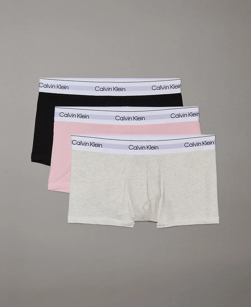 Calvin Klein Men's 3-Pack Icon Stretch Low Rise Trunks