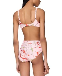 Kate Spade Womens Printed Shirred Bikini Top High Waist Bottoms