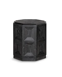 Furniture of America 20" Wood Flonnin Hexagon End Table