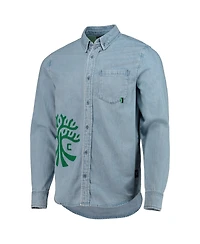 The Wild Collective Men's Blue Austin Fc Denim Button-Down Long Sleeve Shirt