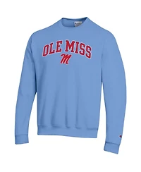 Champion Men's Powder Blue Ole Miss Rebels Arch Over Logo Pullover Sweatshirt