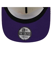 New Era Men's Cream Los Angeles Lakers Lunar Golfer Snapback Hat
