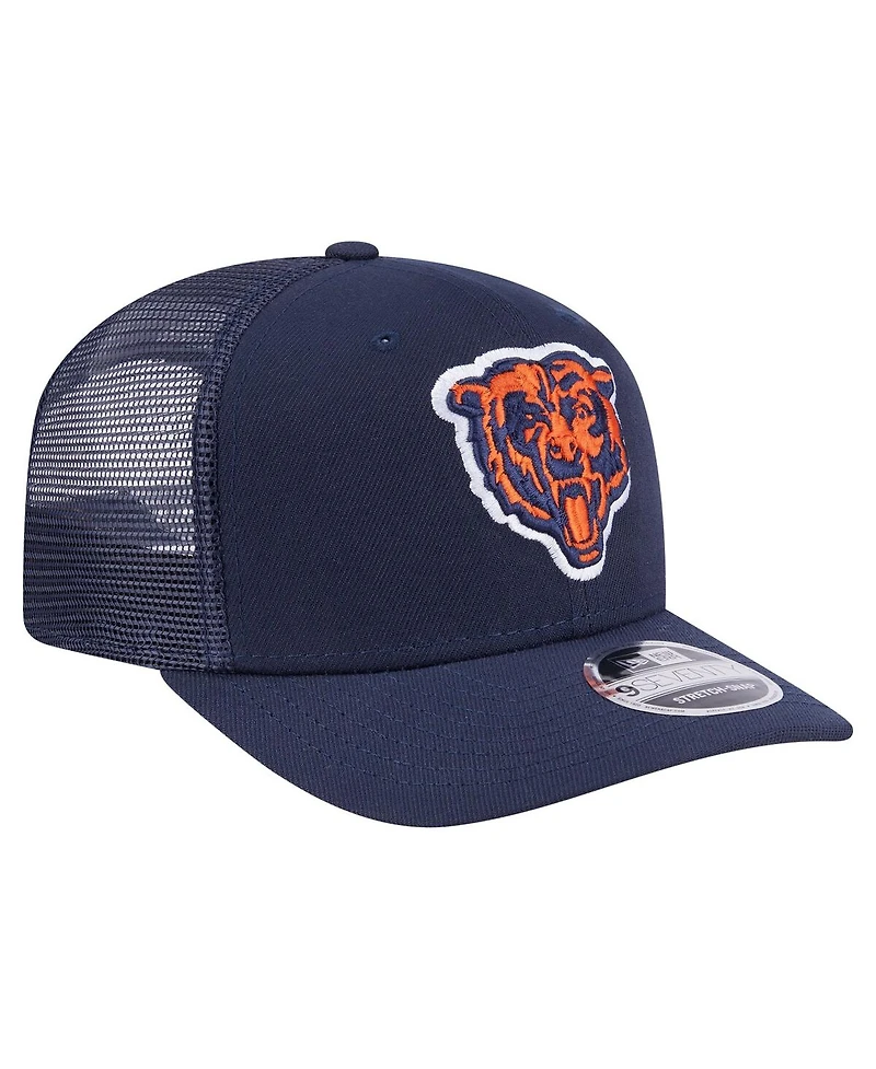 New Era Men's Navy Chicago Bears Main Trucker 9SEVENTY Stretch-Snap Hat