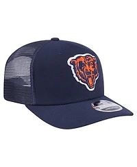 New Era Men's Navy Chicago Bears Main Trucker 9SEVENTY Stretch-Snap Hat