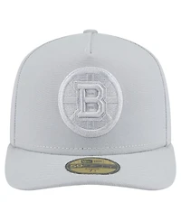New Era Men's Gray Boston Bruins Color Pack A-Frame 59FIFTY Fitted Hat
