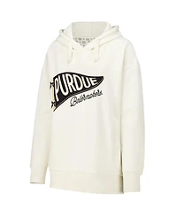 Pressbox Women's Cream Purdue Boilermakers Marni Pullover Hoodie