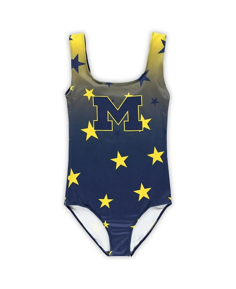 ZooZatz Big Boys and Girls Navy Michigan Wolverines Dance Leotard