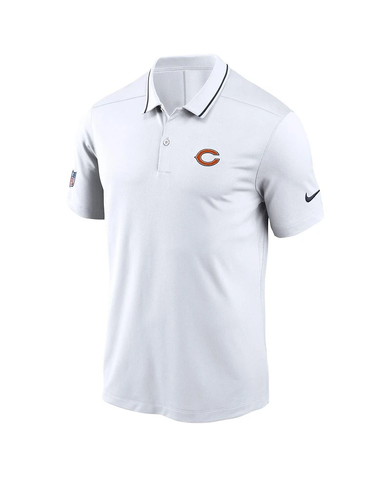 Nike Men's White Chicago Bears Sideline Victory Performance Polo Shirt