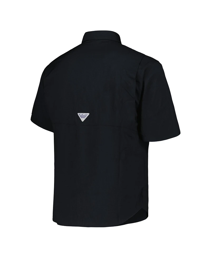 Columbia Men's Black Colorado Rockies Tamiami Omni-Shade Button-Down Shirt