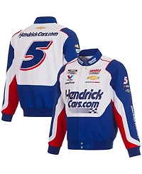 Jh Design Men's Royal/White Kyle Larson HendrickCars.com Full-Snap Twill Uniform Jacket