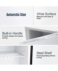 Cowsar Upright Freezer 3.0 Cu.ft, Compact Mini Freezer with Reversible Single Door, Temperature Control, Removable Shelves, Small freezer Stainless St