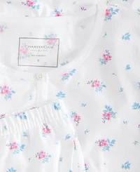 Charter Club Women's 2-Pc. Cotton Printed Cropped Pajamas Set, Created for Macy's