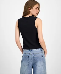 Madden Girl Juniors' Faux Button-Front Tank