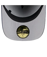 New Era Men's Black/Navy England Patriots 2025 Nfl Draft On Stage A-Frame 59FIFTY Fitted Hat