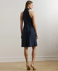Lauren Ralph Women's Charmeuse Halter Cocktail Dress
