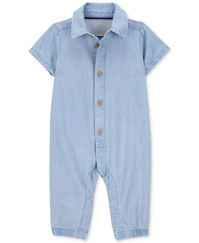 Carter's Baby Boys Cotton Chambray Jumpsuit