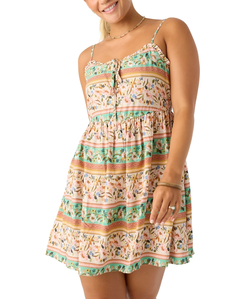 O'Neill Juniors' Delena Printed Sleeveless A-Line Dress
