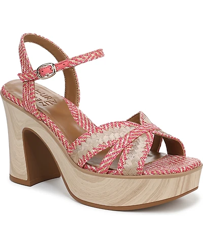 Naturalizer Women's Katalina Block Heel Square Toe Platform Sandals