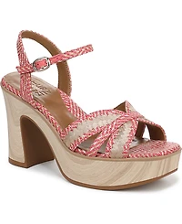 Naturalizer Women's Katalina Block Heel Square Toe Platform Sandals