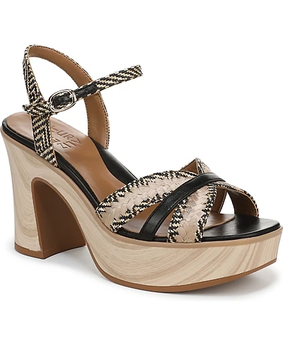 Naturalizer Women's Katalina Block Heel Square Toe Platform Sandals