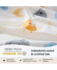 LuxClub 4 Pc Full Sheet Set Soft Microfiber, Wrinkle-Free, Machine Washable, Toddler Bedding for Girls, Boys, Teens