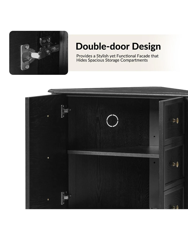 Alex 30"H 2-Door Corner Cabinet
