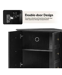 Alex 30"H 2-Door Corner Cabinet
