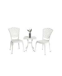 Streamdale 3-Piece Rustproof Aluminum Bistro Set 2 Chairs, Round Table