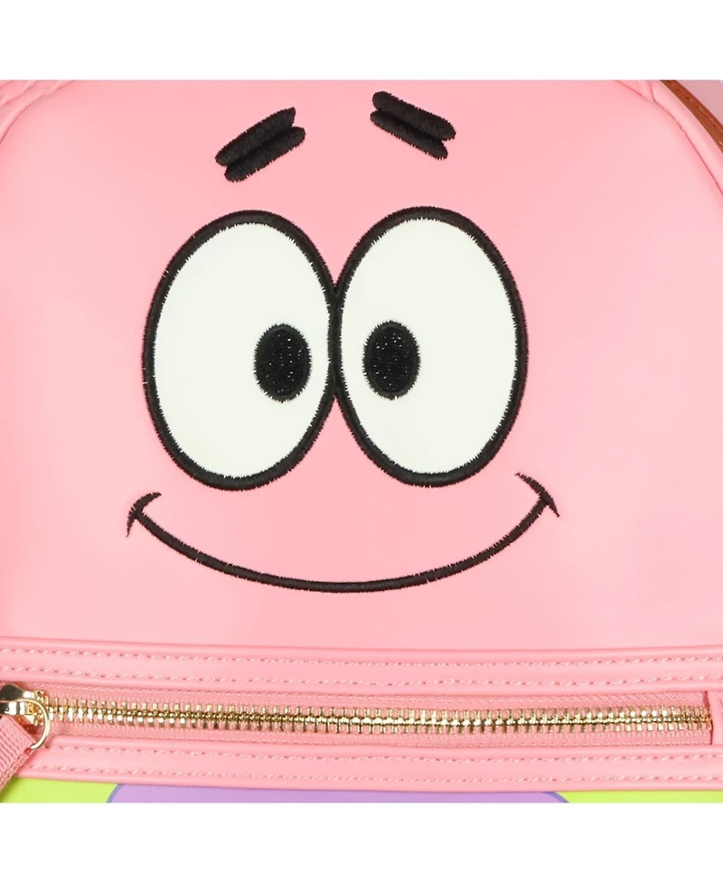 SpongeBob Squarepants Mini Backpack Patrick Embroidered Face Purse Travel Bag