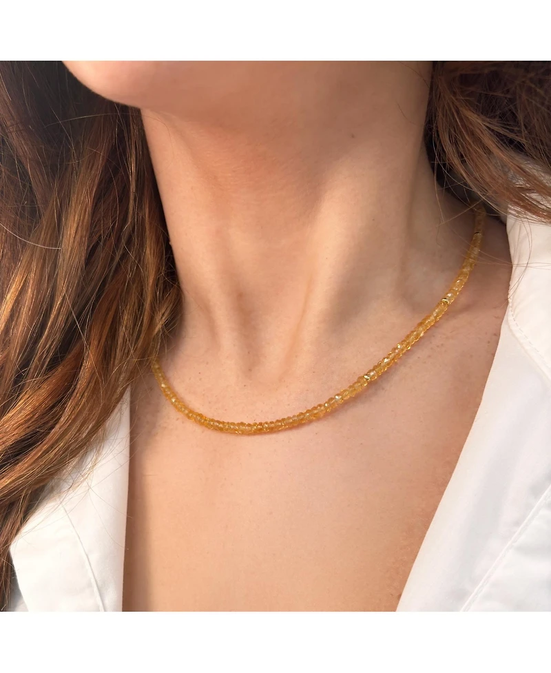 The Lovery Citrine Bead Necklace 14K Gold