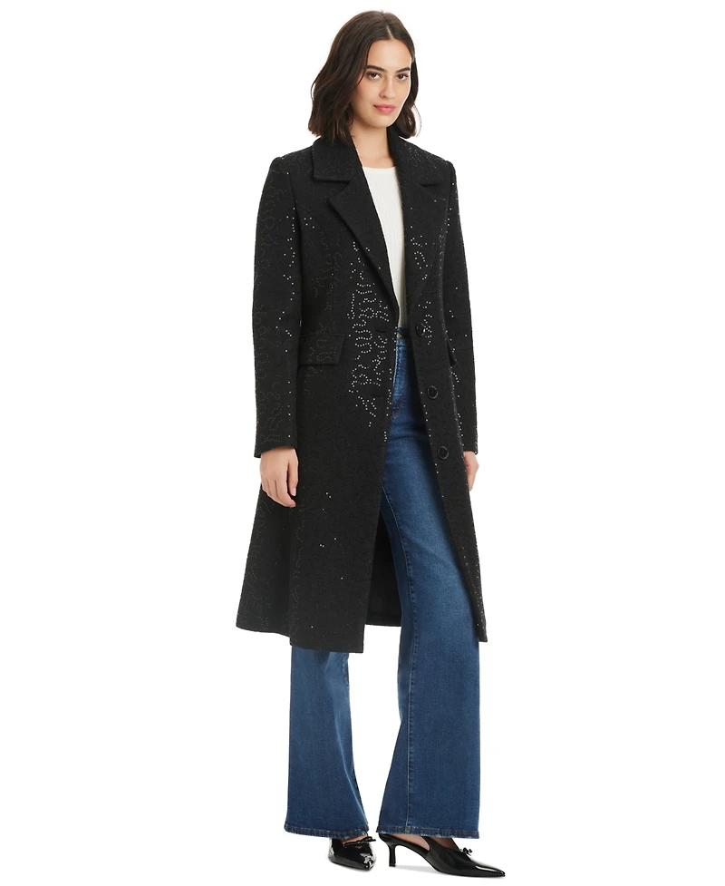 Kate Spade New York Women's Embellished Single-Breasted Coat