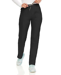 Medichic Plus Terri Stretch Straight Leg Six Pocket Cargo Scrub Pants, Black, 2X Large