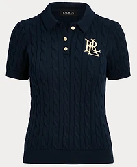Lauren Ralph Women's Cable-Knit Polo Shirt