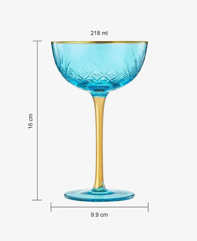 The Wine Savant Vintage Art Deco Coupe Glasses