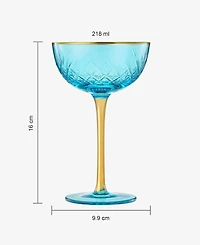 The Wine Savant Vintage Art Deco Coupe Glasses