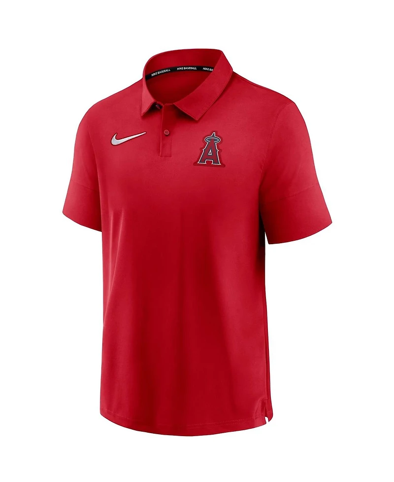 Nike Men's Red Los Angeles Angels Authentic Collection Flex Performance Polo Shirt