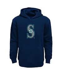 Outerstuff Big Boys and Girls Navy Seattle Mariners Primary Logo Pullover Hoodie