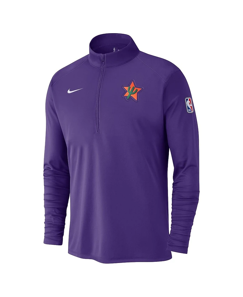 Nike Men's Purple Phoenix Suns 2024/25 City Edition Authentic Coaches Performance Half-Zip Top