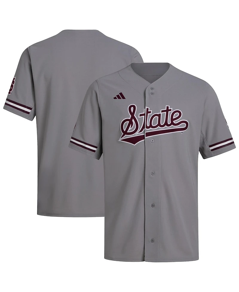 Adidas Men's Gray Mississippi State Bulldogs Replica Baseball Jersey