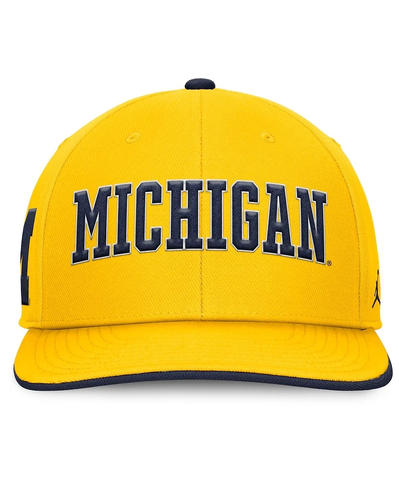 Jordan Men's Maize Michigan Wolverines Athletics Pro Adjustable Hat