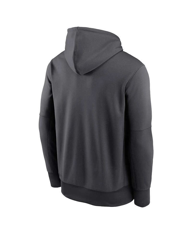 Nike Men's Anthracite Miami Dolphins Team Muscle Performance Fleece Pullover Hoodie