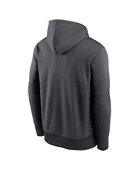 Nike Men's Anthracite Miami Dolphins Team Muscle Performance Fleece Pullover Hoodie