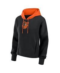 Fanatics Women's Black Baltimore Orioles Oversized Legacy Favorite Spectator Pullover Hoodie