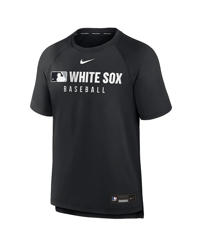 Nike Men's Black Chicago White Sox Authentic Collection Pregame Raglan Performance T-Shirt